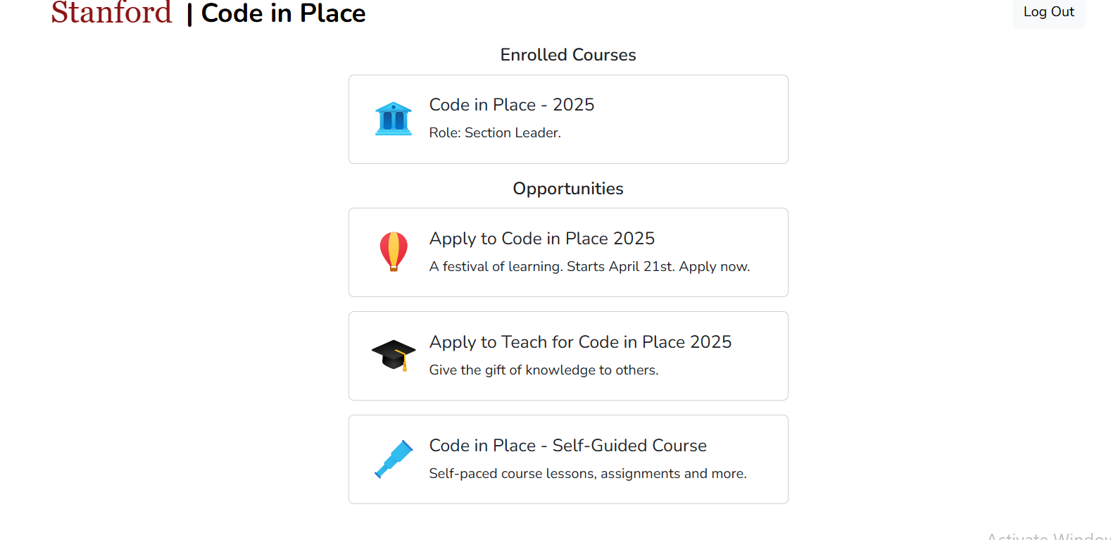 Stanford Code in Place 2025 - Section Leader